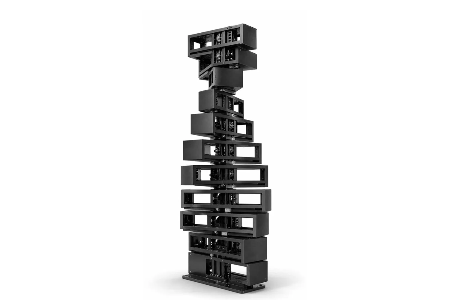 Indoor multi-layer rotating LED mechanical structure