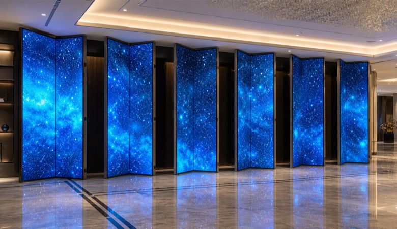 Eight-column folding and opening LED wall at China Merchants Shekou in Shenzhen by joeqing
