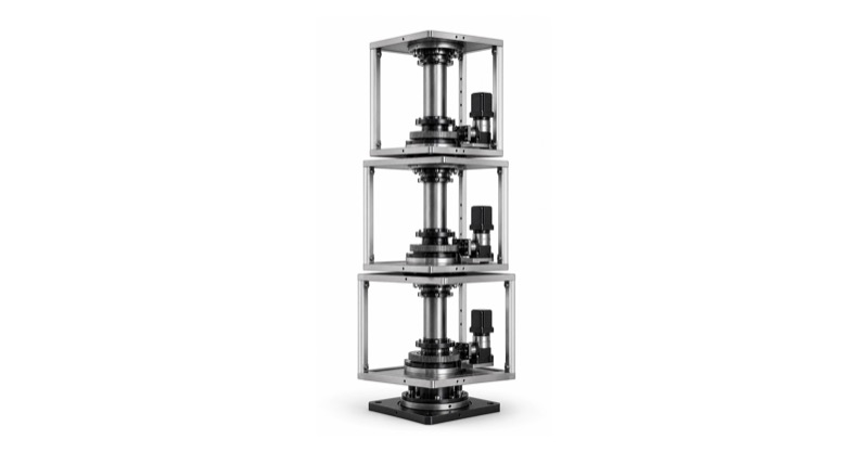 Outdoor three-layer rotating display