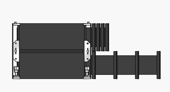 Telescopic Wave Screen Platform — per-unit independent drive Diagram of telescopic wave screen platform motion units, each independently driven