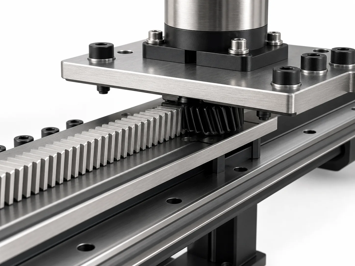Bespoke kinetic art rack-and-pinion drive mechanism