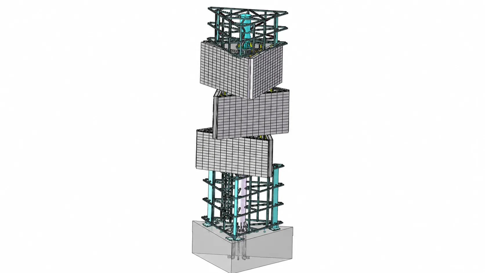 Outdoor Rotating Landmark Display Outdoor three-layer rotating LED screen landmark case