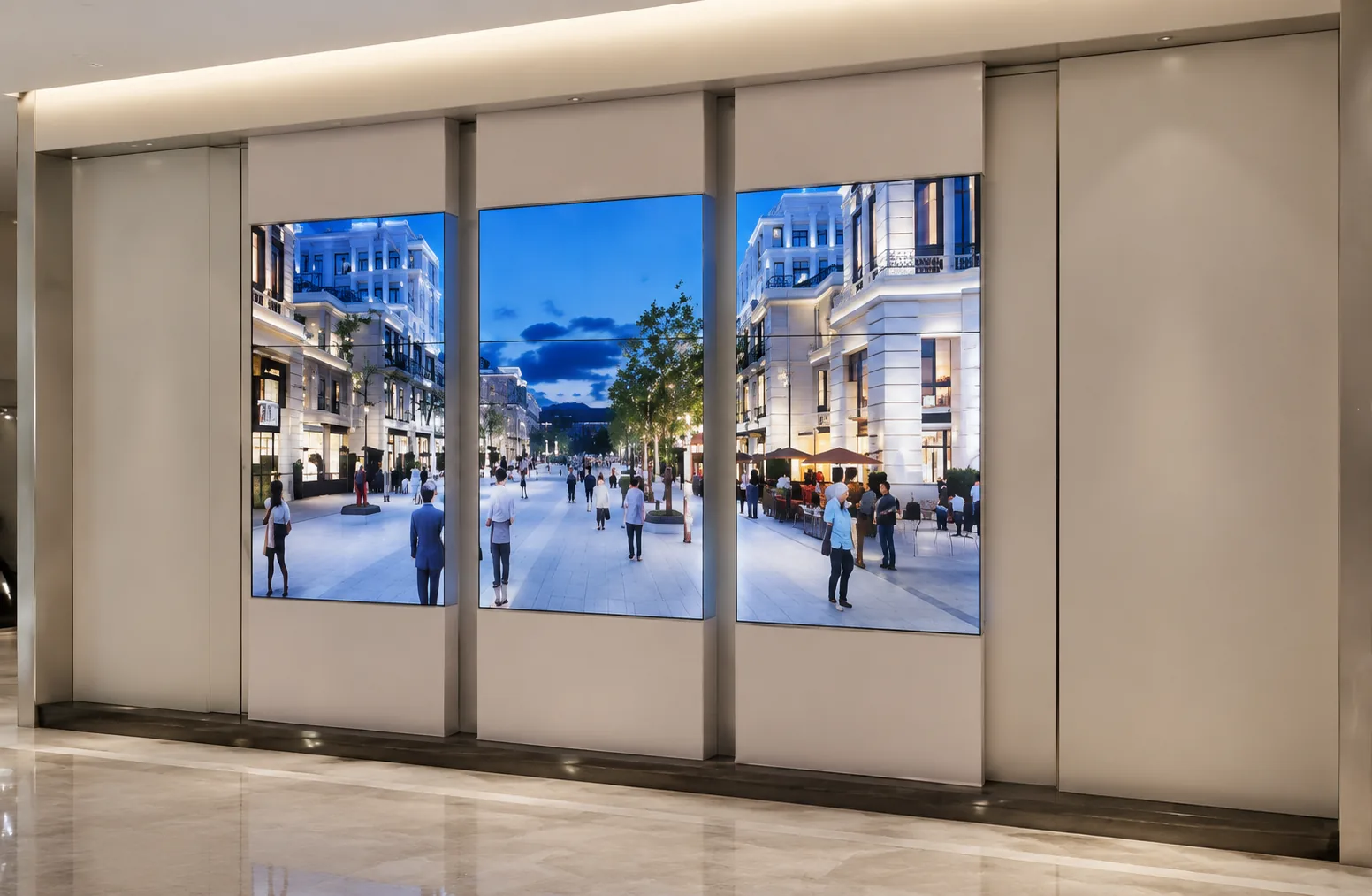 Interactive museum display with moving screen