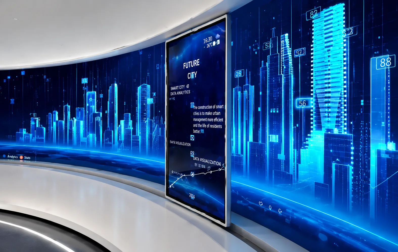 Interactive sliding screen for product showcase