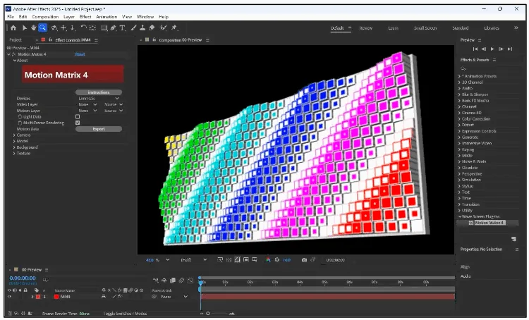 Wave Screen software — After Effects motion-film plugin After Effects plugin interface for authoring motion films for the wave screen platform