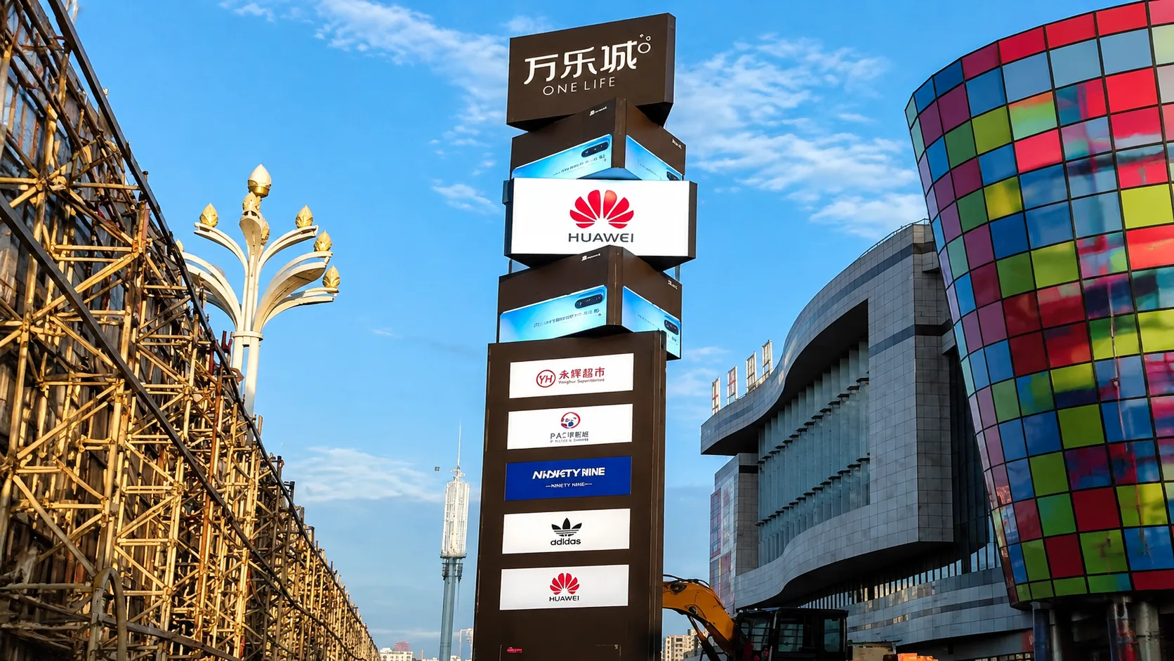 What a Landmark LED Facade Costs Landmark-scale LED display on a building facade