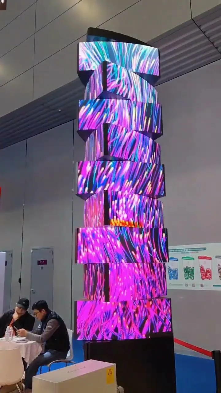 3-Sided Rotating LED Tower — Multi-Layer Kinetic Display #Shorts