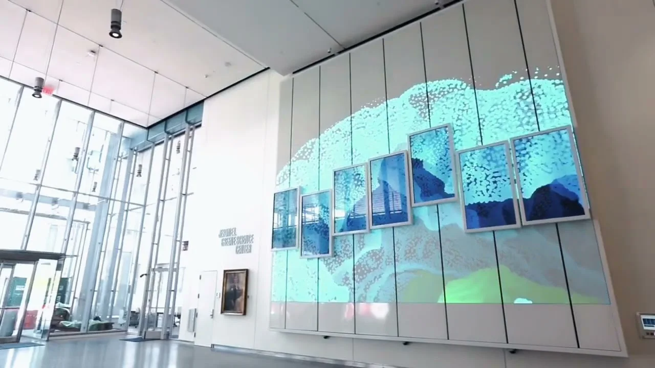 Multi-Screen Vertical Shifting Display: Future of Lobby & Science Center Kinetic Art